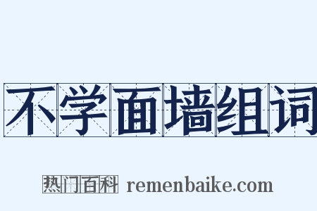 不学面墙组词是什么意思的图片